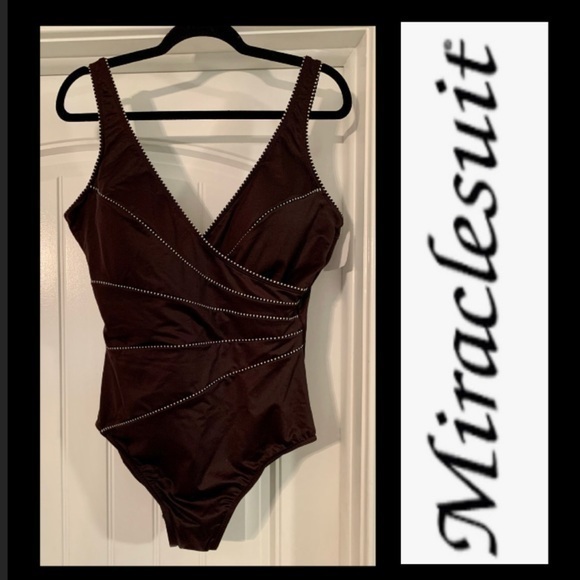 Miraclesuit swimsuit NWT chocolate brown - Picture 1 of 7